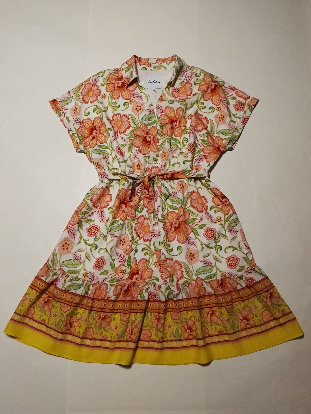 Sam Edelman Sunkissed Floral Belted Mini Dress Size 12 - Picture 2 of 12